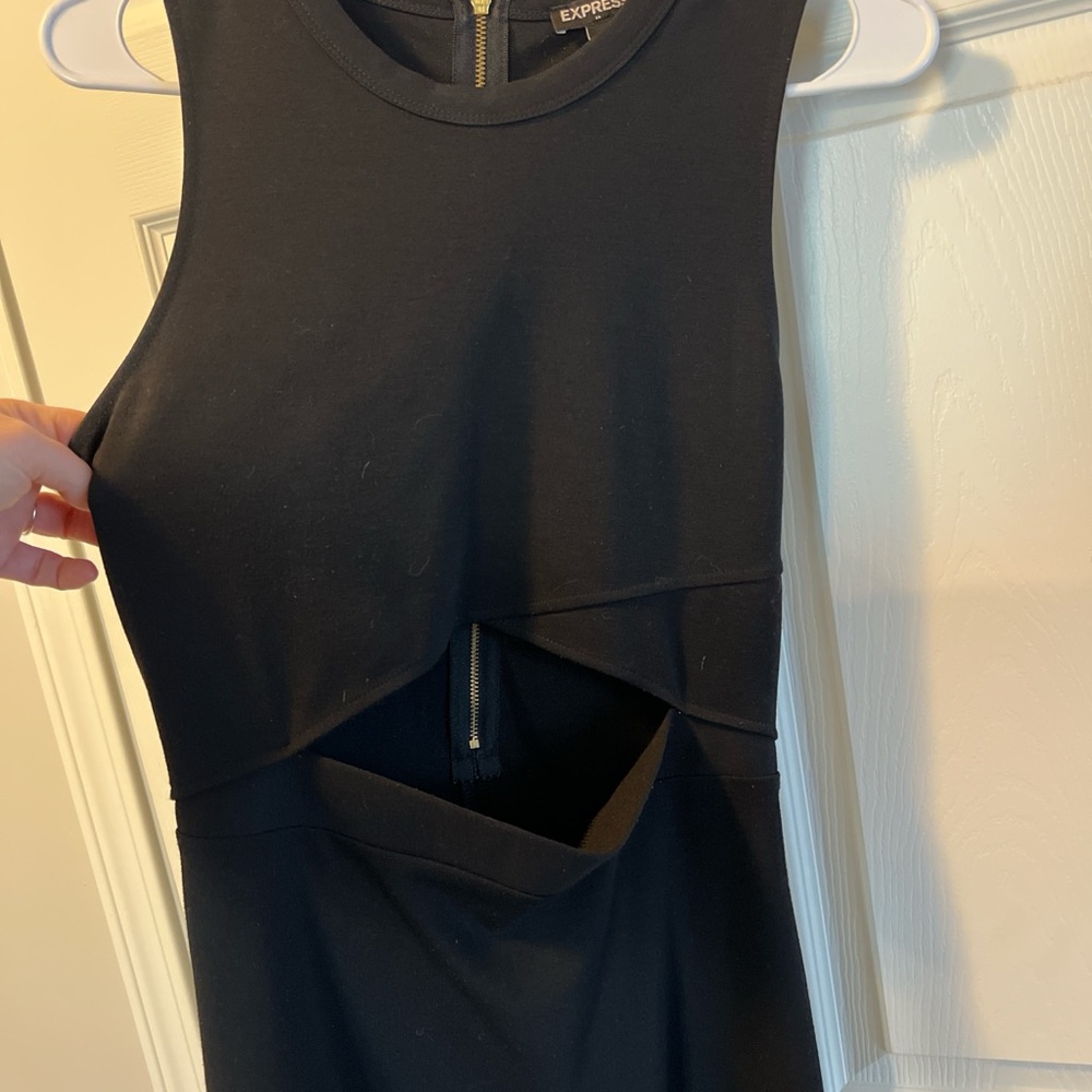 Express Black Backless Dress